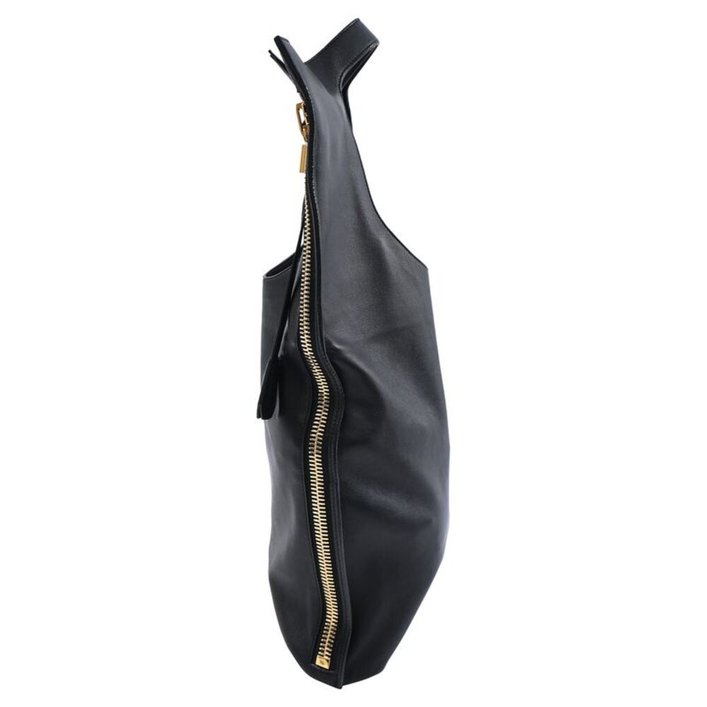 Tom Ford Large Alix Fold Over Tote Bag in Black Leather - Picture 12 of 12